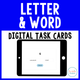 Letter & Words Digital Task Cards: tablet asking whether the letter G is a vowel or consonant