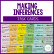 Making Inferences Task Cards cover featuring clue-based WH-question practice