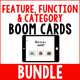 Feature, Function, & Class Interactive Boom Card BUNDLE: laptop cord feature question with iron, barn, and briefcase choices
