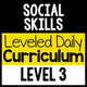 Social Skills Leveled Daily Curriculum Level 3 cover for advanced social-emotional instruction