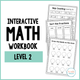 Interactive Math Work Level 2: cover showing interactive math task pages