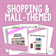 Shopping and Mall Life Skills Unit cover featuring functional community resources