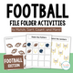 Football Themed File Folder Activities cover featuring 12 printable activities