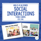 Social Interactions cover with ABLLS-R task codes and sample task cards