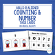 Counting & Number cover with ABLLS-R task codes and sample task cards