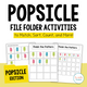 Popsicle Themed File Folder Activities cover featuring 12 printable activities