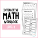 Interactive Math Work Level 3: cover showing interactive math task pages
