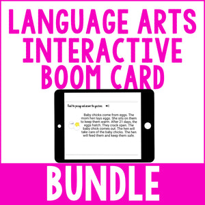 Language Arts Interactive Boom Card BUNDLE