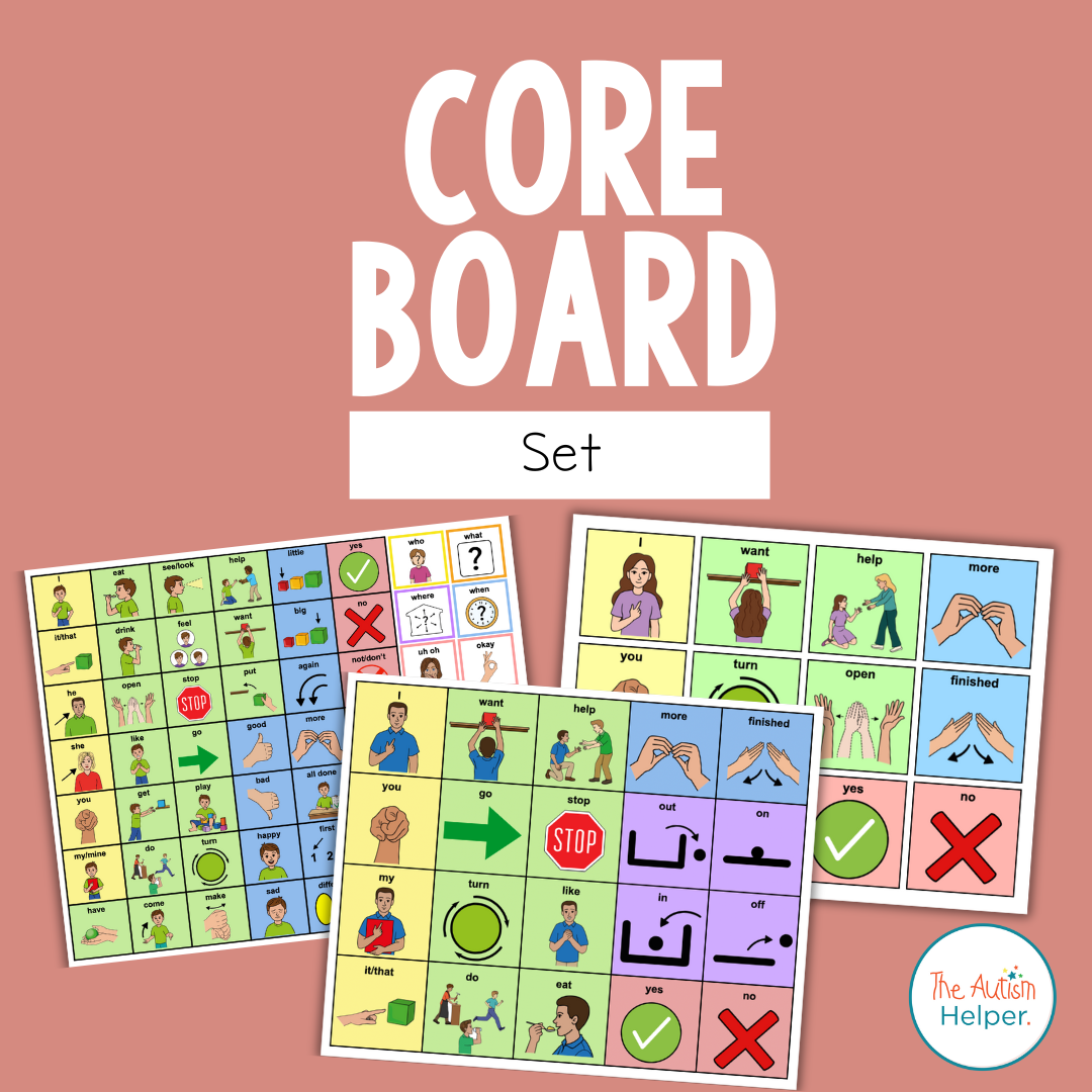 AAC Communication Boards for Nonverbal Communication, PECS, \u0026 Choice Boards  w/ Core - Autism Classroom Resources, image size:1080x1080