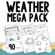 Weather Mega Pack cover with visual learning activities
