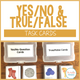 Yes/No and True/False Task Cards cover featuring two response formats