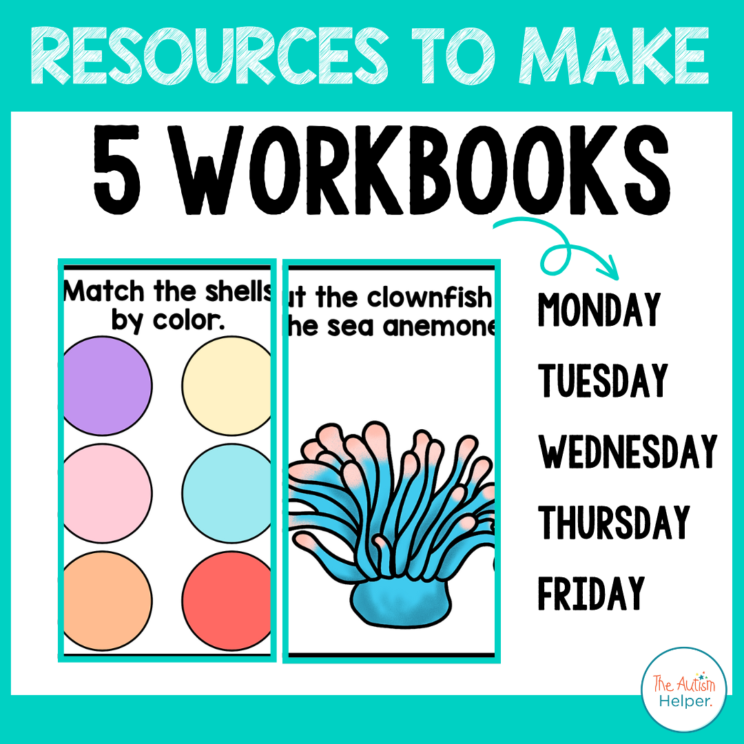 Easy Matching Weekly Workbooks - Ocean Edition