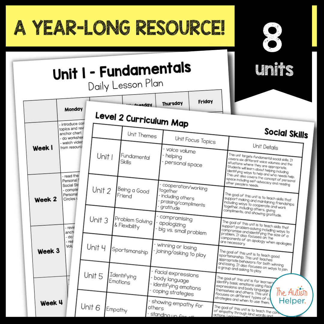 Social Skills Leveled Daily Curriculum {LEVEL 2}