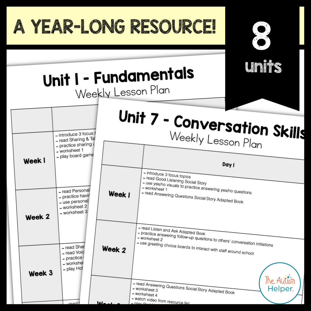 Social Skills Leveled Daily Curriculum {LEVEL 1}