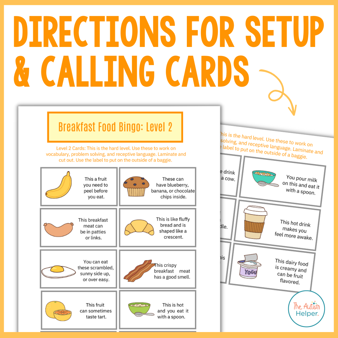 Breakfast Food Bingo