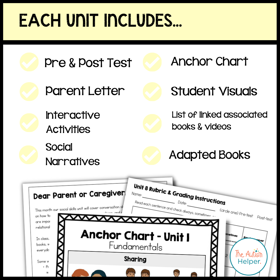 Social Skills Leveled Daily Curriculum {LEVEL 1}