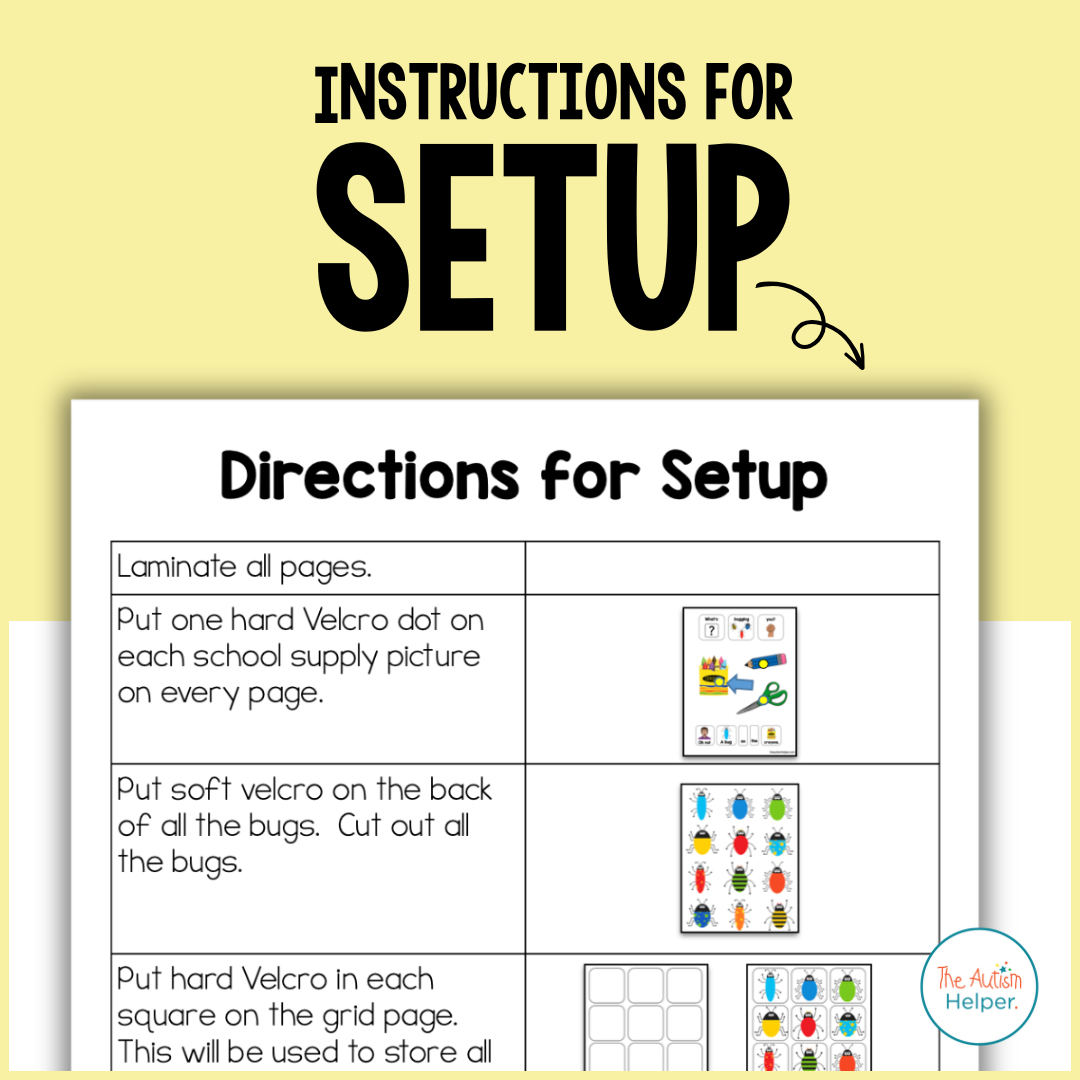 What's Bugging You? Adapted Book Series - School Supplies