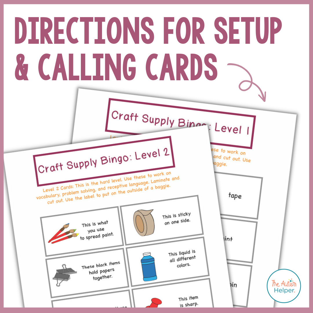 Craft & Art Supply Bingo