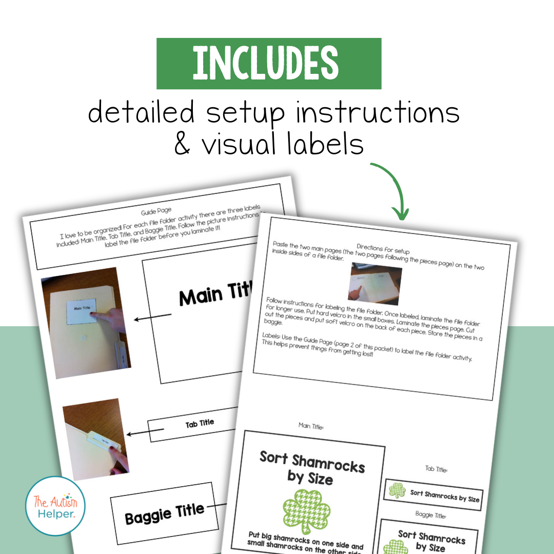 St. Patrick's Day File Folder Activities