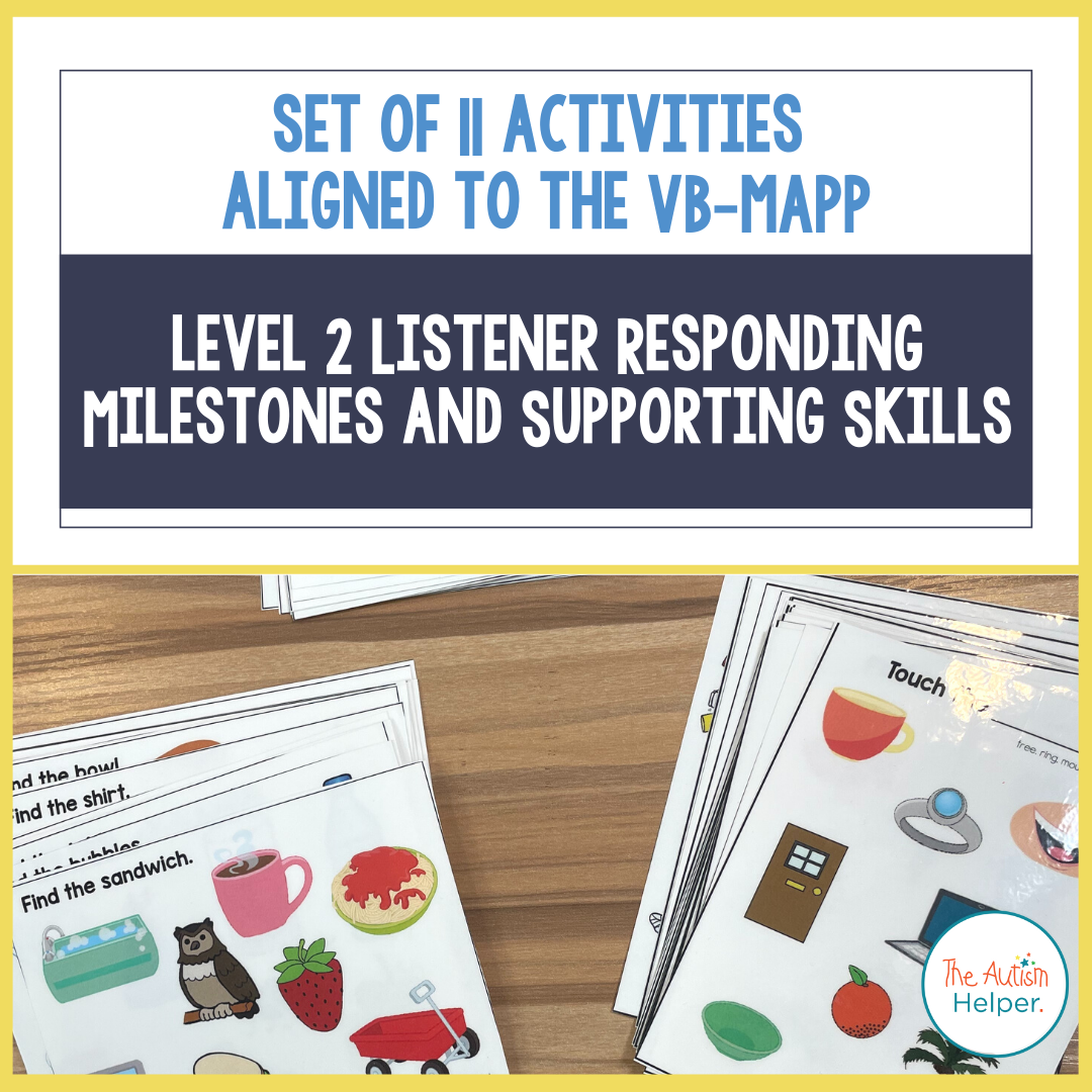 VB-MAPP Task Cards: Listener Responding Level 2