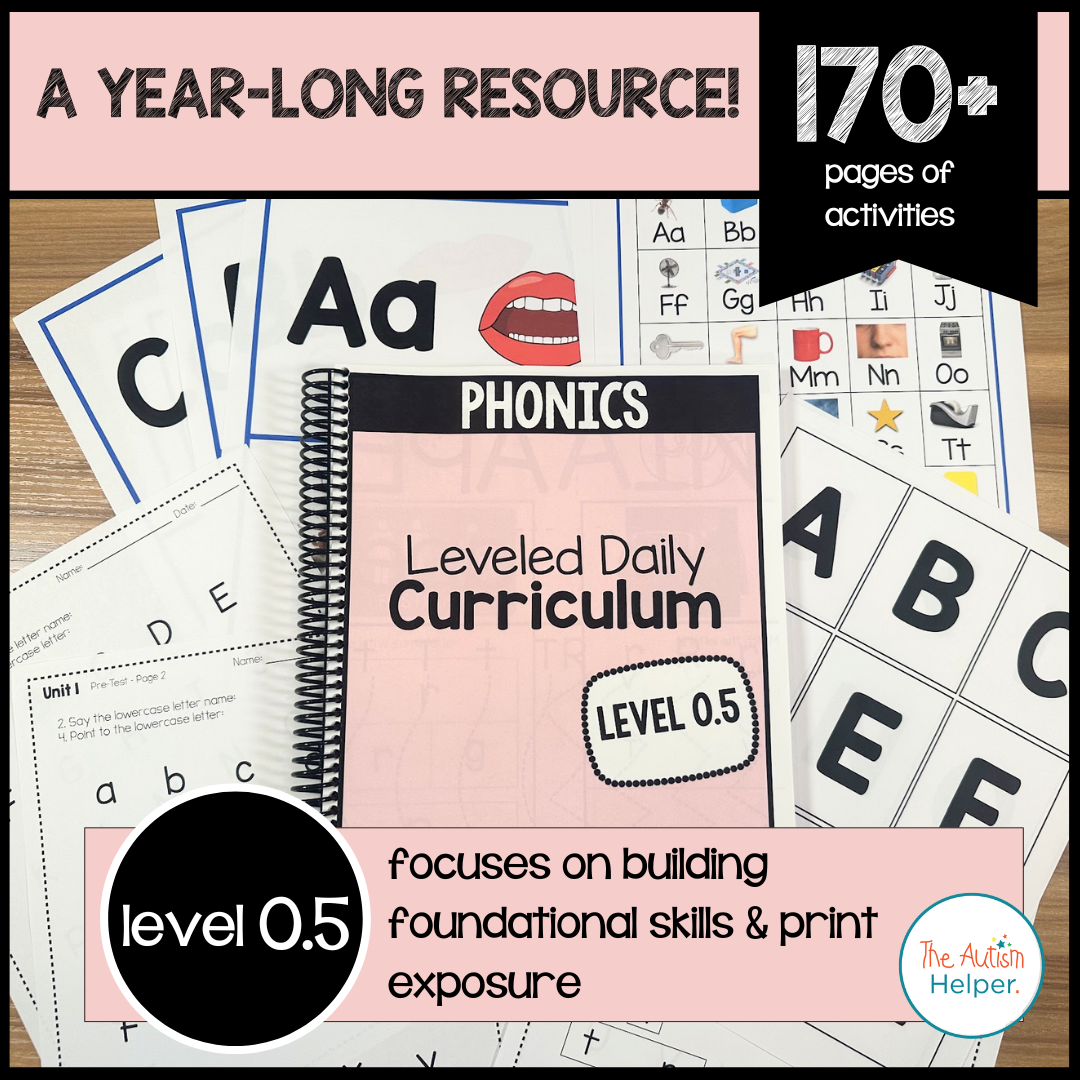 Phonics Leveled Daily Curriculum {Level 0.5}