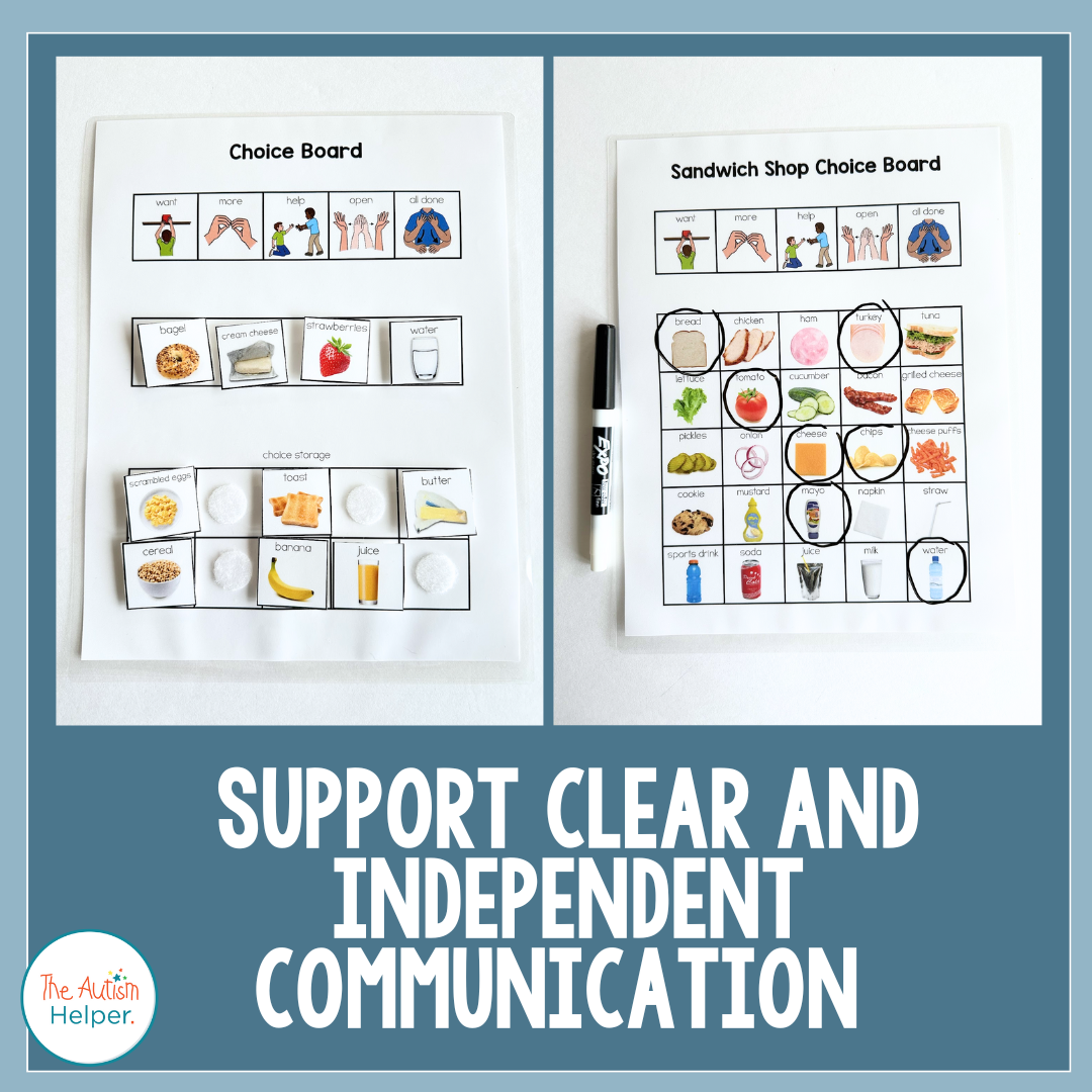 Mealtime and Restaurant Choice Boards