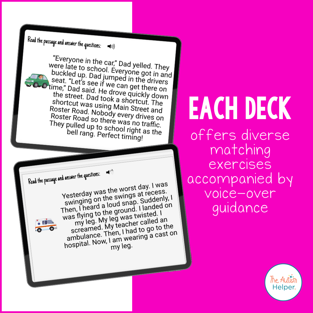 Reading Comprehension Interactive Boom Cards Bundle