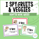 I Spy - Fruits and Veggies Adapted Book Series cover featuring three fruit and vegetable inference books