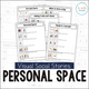 Personal Space Set cover with hands to yourself, hugs, asking for space, and private parts stories