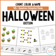 Count, Color, & Name Wh-Question Adapted Book - Halloween cover featuring Halloween counting, color, and vocabulary practice