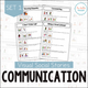 Communication Set 1 cover with stories about listening, commenting, empathy, and interrupting
