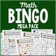 Math Bingo Mega Pack: cover with addition, subtraction, and missing-number boards and equation calling cards