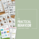 The Practical Behavior Approach Toolkit cover with behavior-support visuals