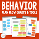 Behavior Plan Flow Charts and Tools cover showing color-coded flow charts for attention, escape, and access behaviors