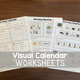 Visual Calendar Worksheets cover showing Morning Calendar, Morning Weather, and Morning Questions pages