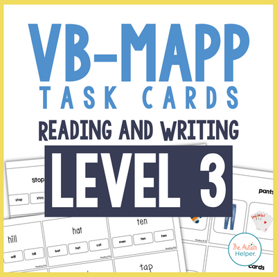 VB-MAPP Task Cards - Reading and Writing Level 3