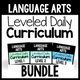 Language Arts Leveled Daily Curriculum Bundle cover showing three differentiated levels
