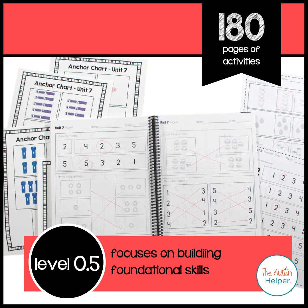 Math Leveled Daily Curriculum {LEVEL 0.5}