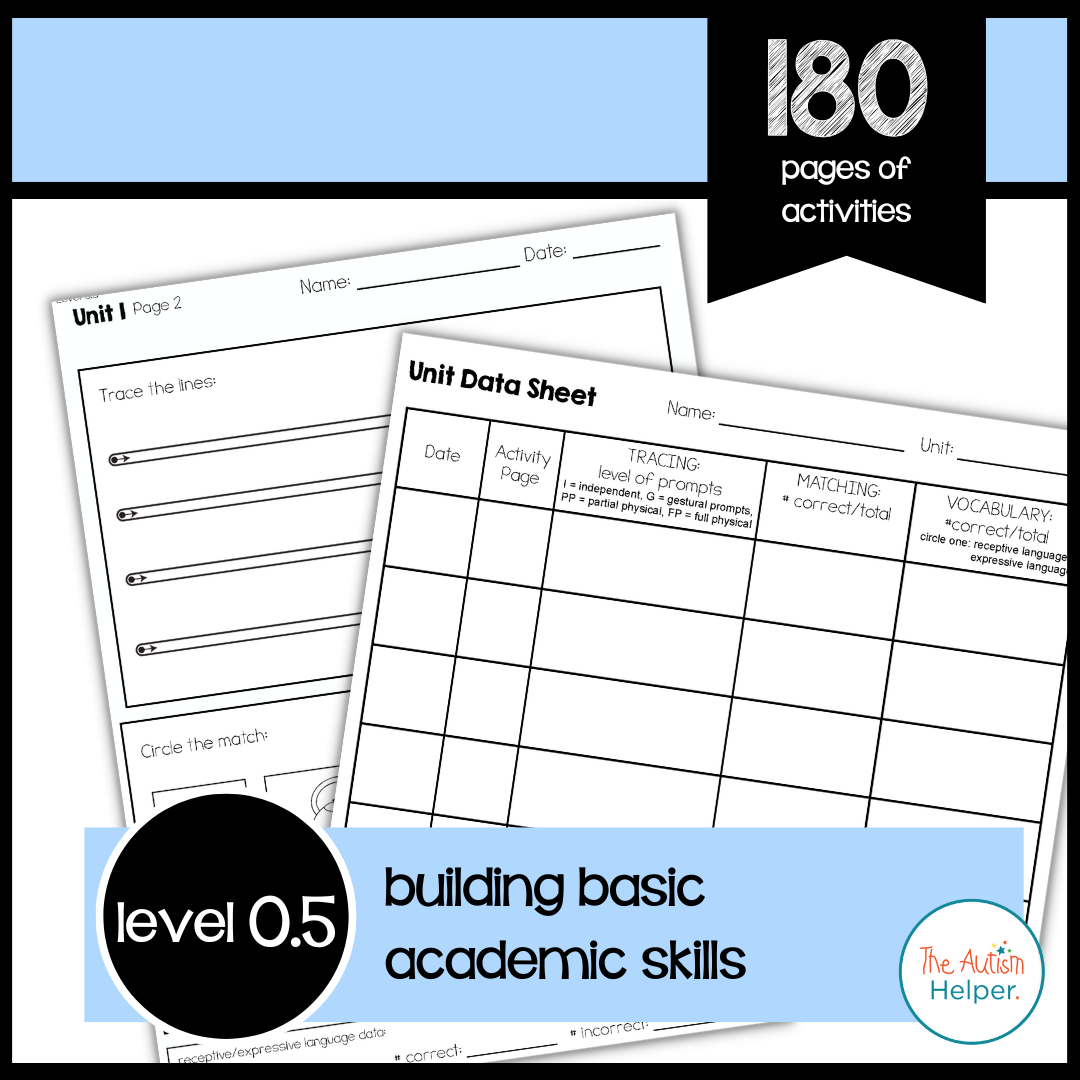 Language Arts Leveled Daily Curriculum {LEVEL 0.5}