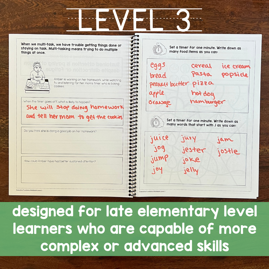 Executive Functions Workbooks