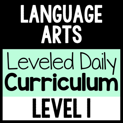 Language Arts Leveled Daily Curriculum {LEVEL 1}