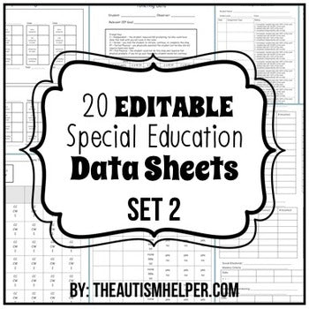 Editable Special Education Data Sheets Set 2 – The Autism Helper Editable Special Education Data Sheets Set 2 – The Autism Helper
