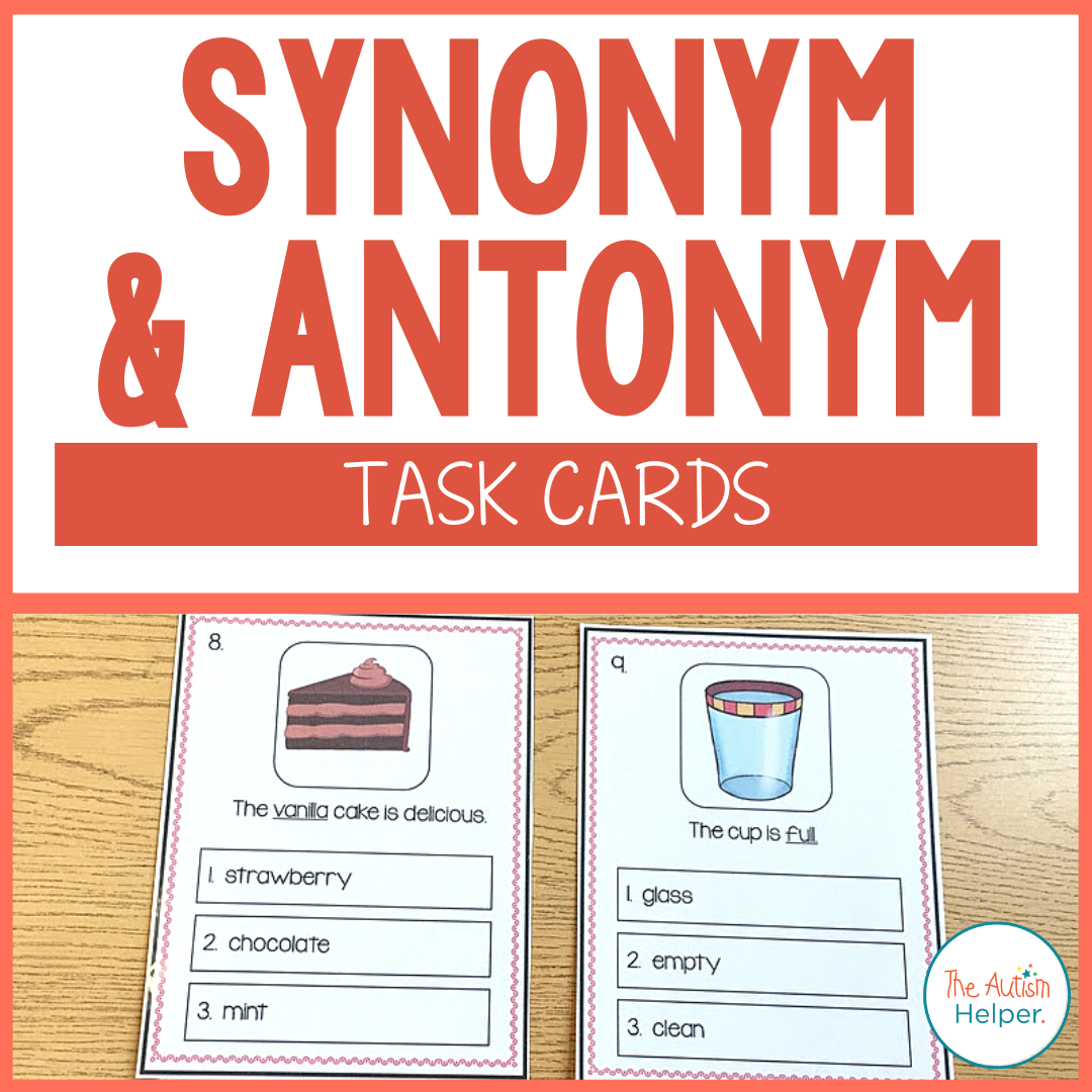 Synonym and Antonym Task Cards