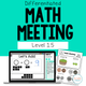 Differentiated Math Meeting Level 1.5 cover with addition and money activities for special education