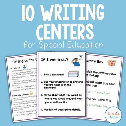 10 Writing Centers for Special Education