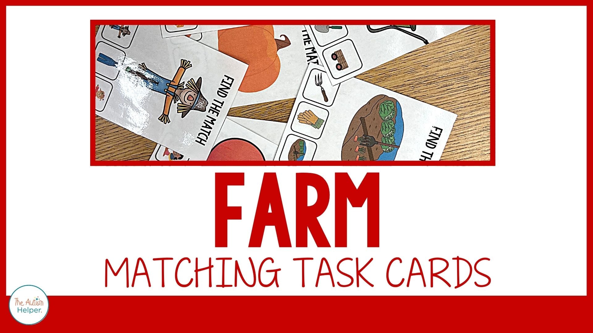 Identical Matching Errorless Farm Themed Errorless & Identical Matching Task Cards – The Autism Helper
