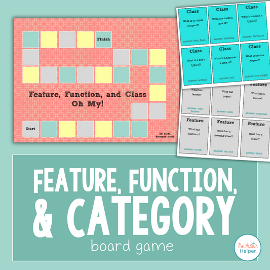 Feature, Function, and Category Board Game