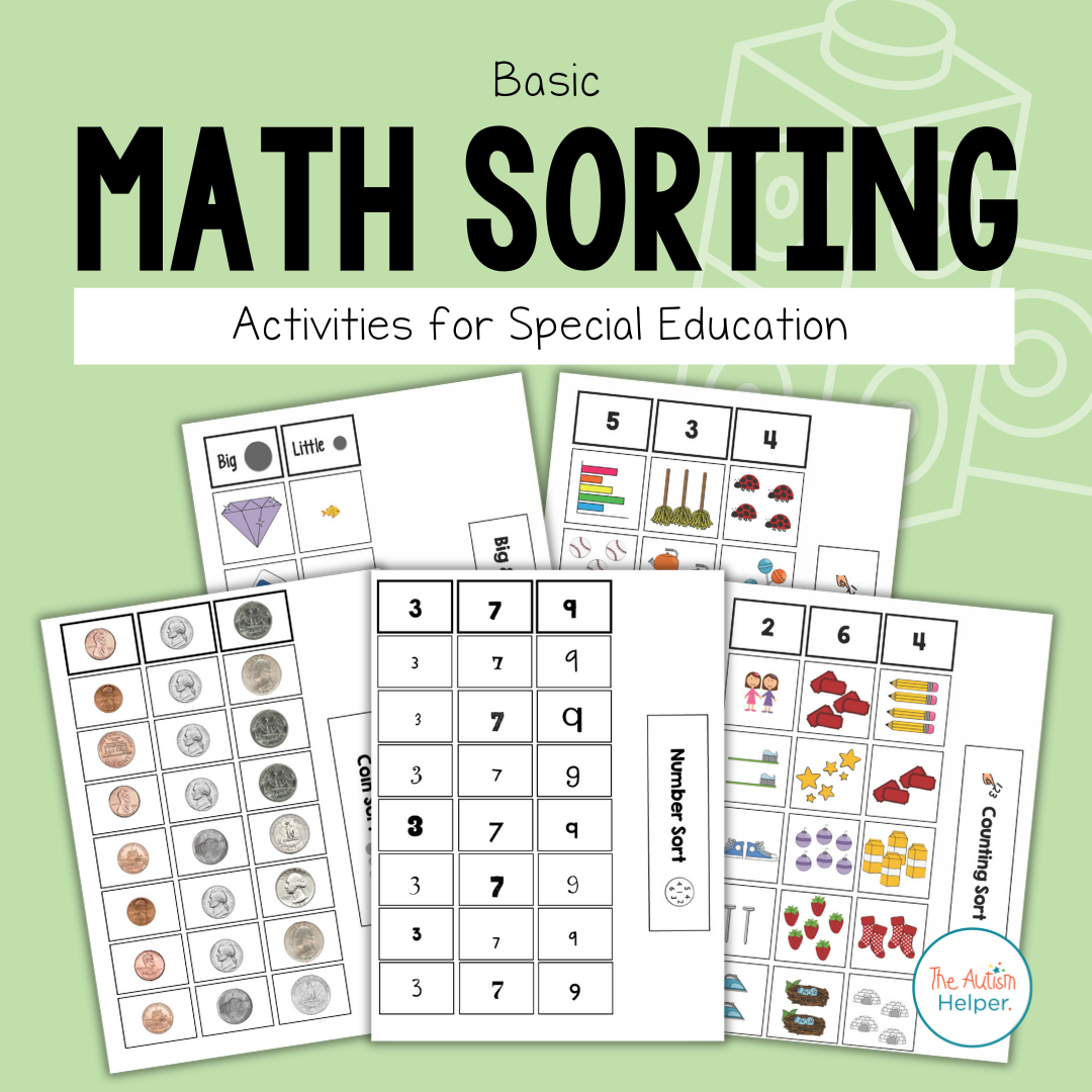Student Math Sort Foundational Math Sorting Activities – The Autism Helper