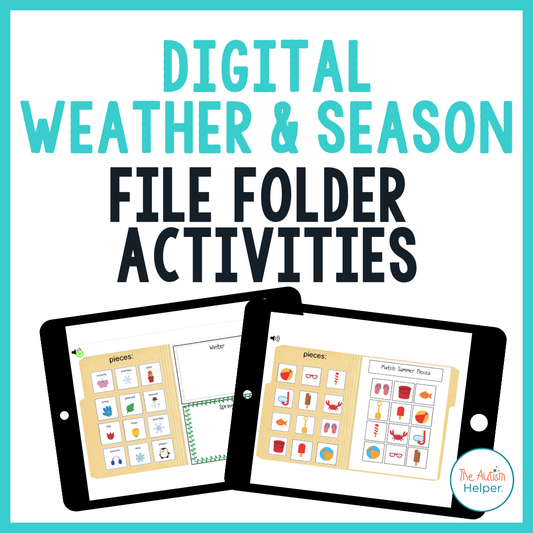 DIGITAL Weather & Season File Folder Activities