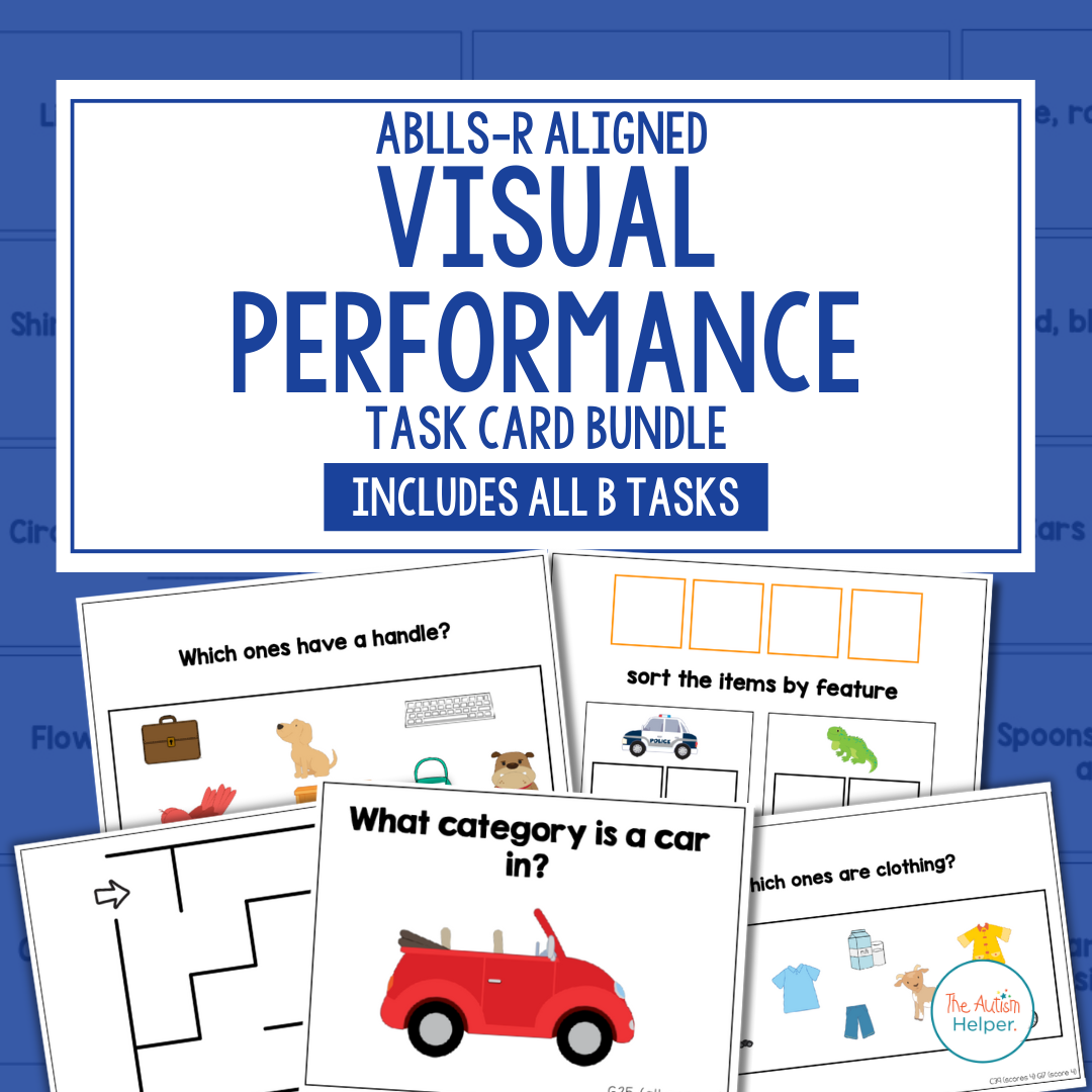 Visual Performance Task Card BUNDLE [ABLLS-R Aligned ALL B TASKS]